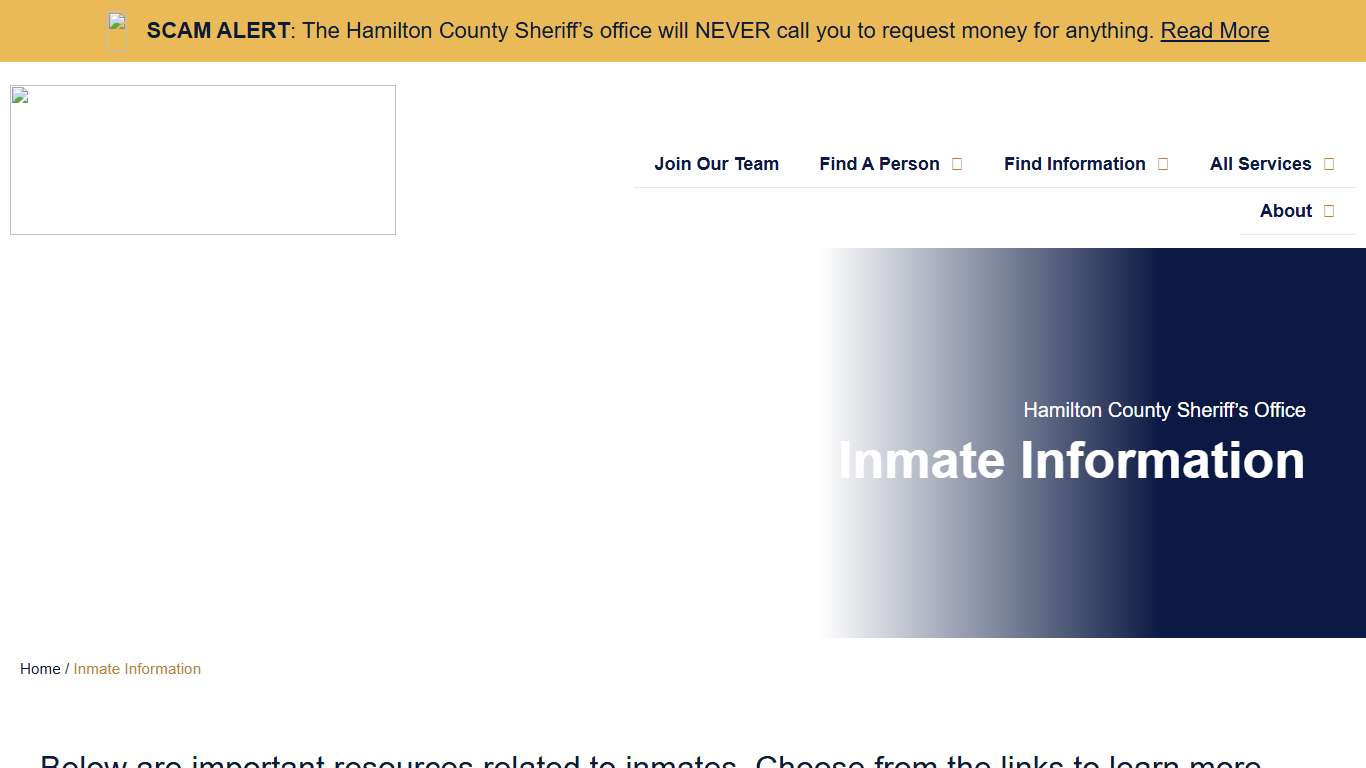 Hamilton County Sheriff's Office Inmate Information